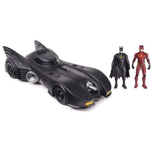 The Flash (2023) - Batmobile com as figuras do Flash e do Batman - Brincatoys