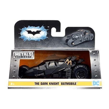 Batmobile The Dark Knight Metals Die Cast na embalagem