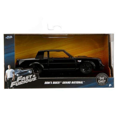 Veículo Fast & Furious Dom's Buick Grand National preto na caixa Jada