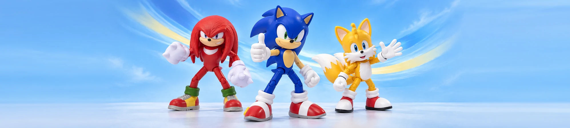 Seleção de brinquedos da coleção Sonic The Hedgehog